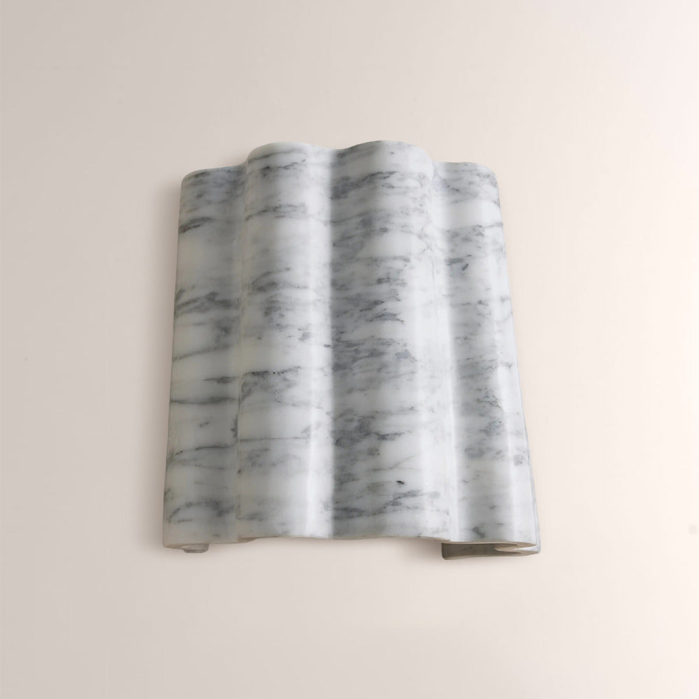 Faience Sculptural Marble Wall Sconce