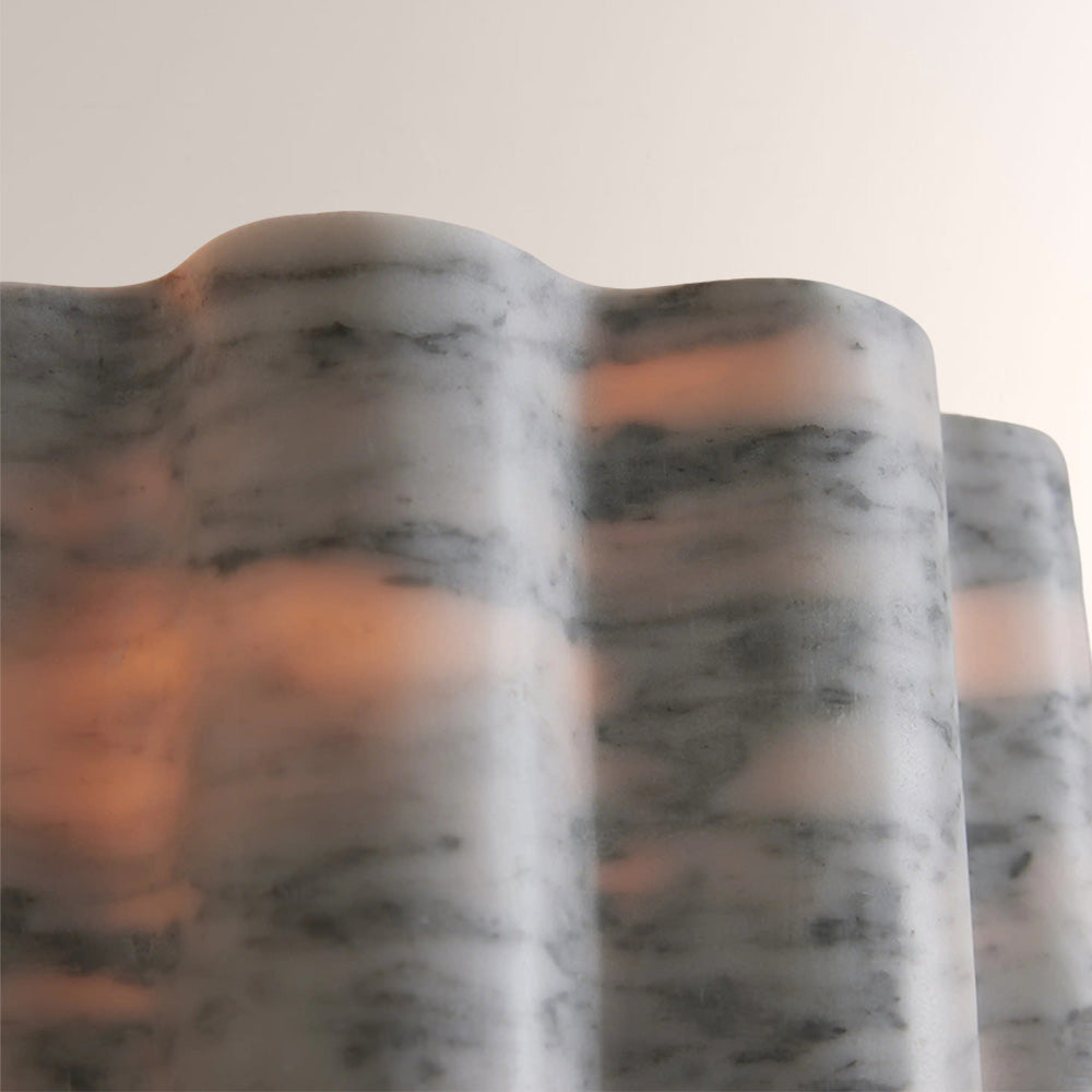 Faience Sculptural Marble Wall Sconce