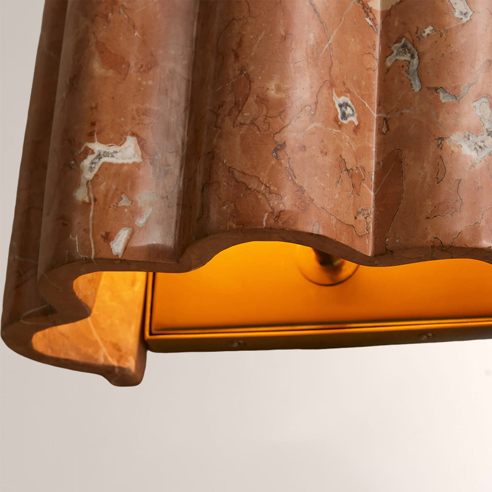 Faience Sculptural Marble Wall Sconce