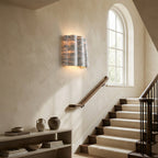 Faience Sculptural Marble Wall Sconce