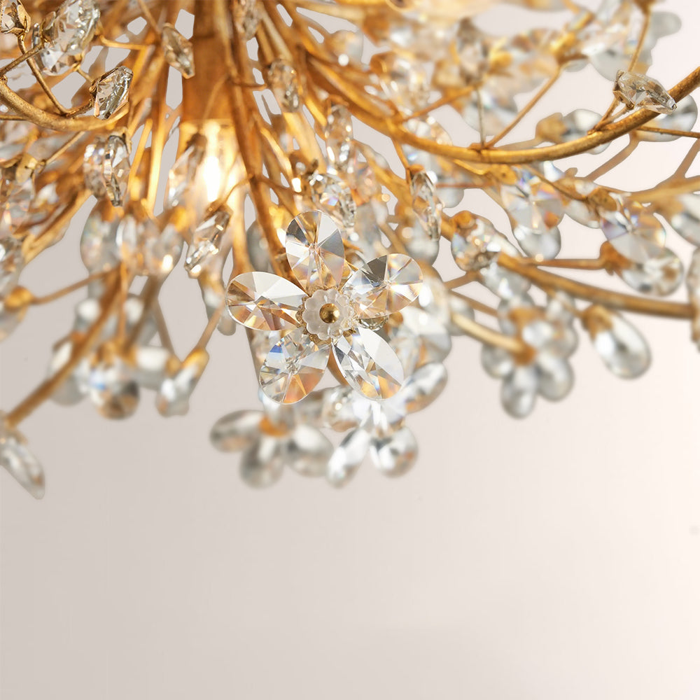 Fiora Crystal Floral Flush Mount
