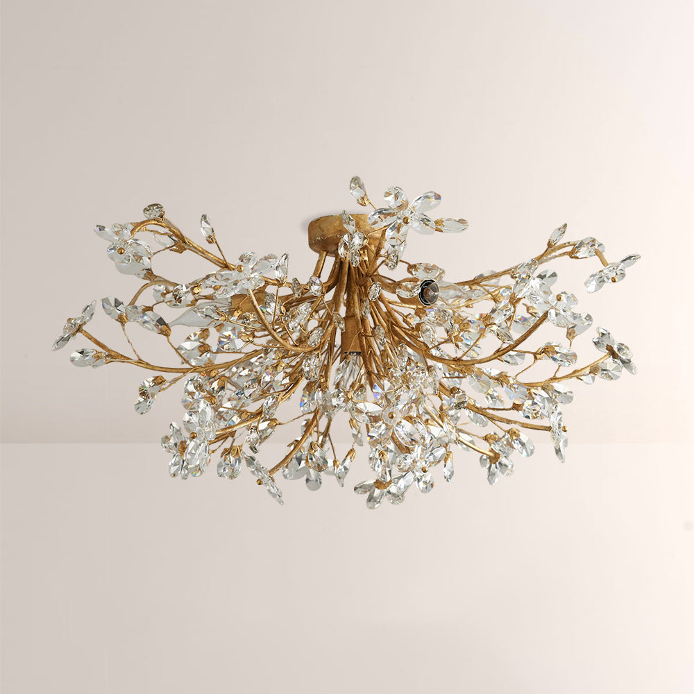 Fiora Crystal Floral Flush Mount