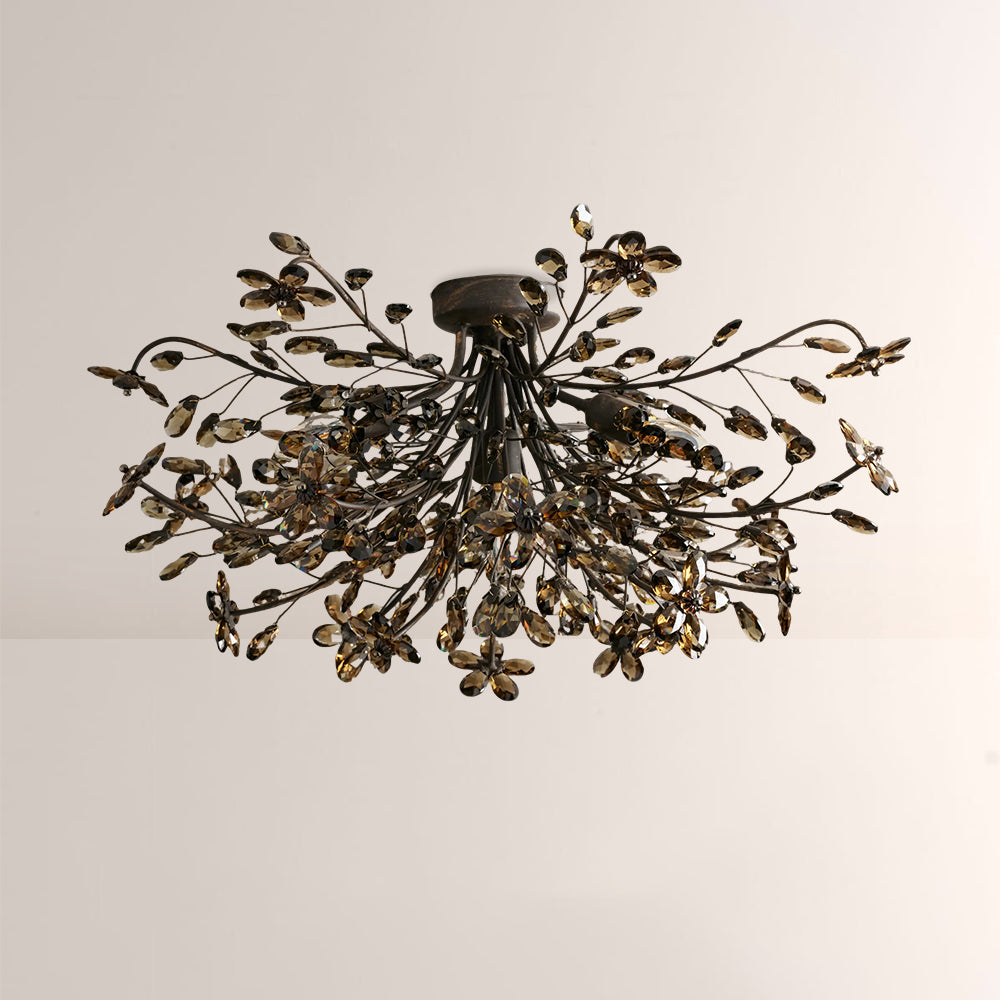 Fiora Crystal Floral Flush Mount