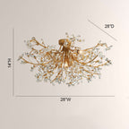 Fiora Crystal Floral Flush Mount