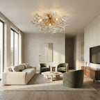 Fiora Crystal Floral Flush Mount