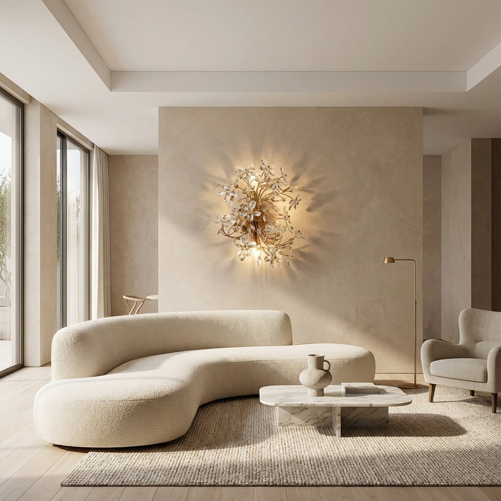 Fiora Crystal Blossom Wall Sconce