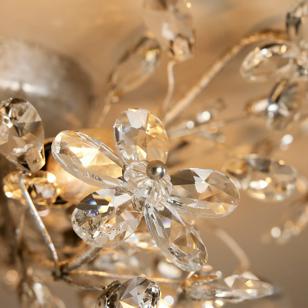 Fiora Crystal Floral Flush Mount