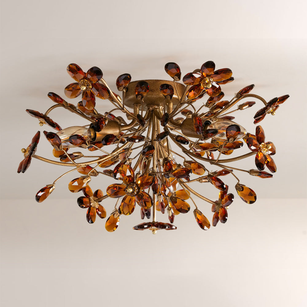 Fiora Crystal Floral Flush Mount