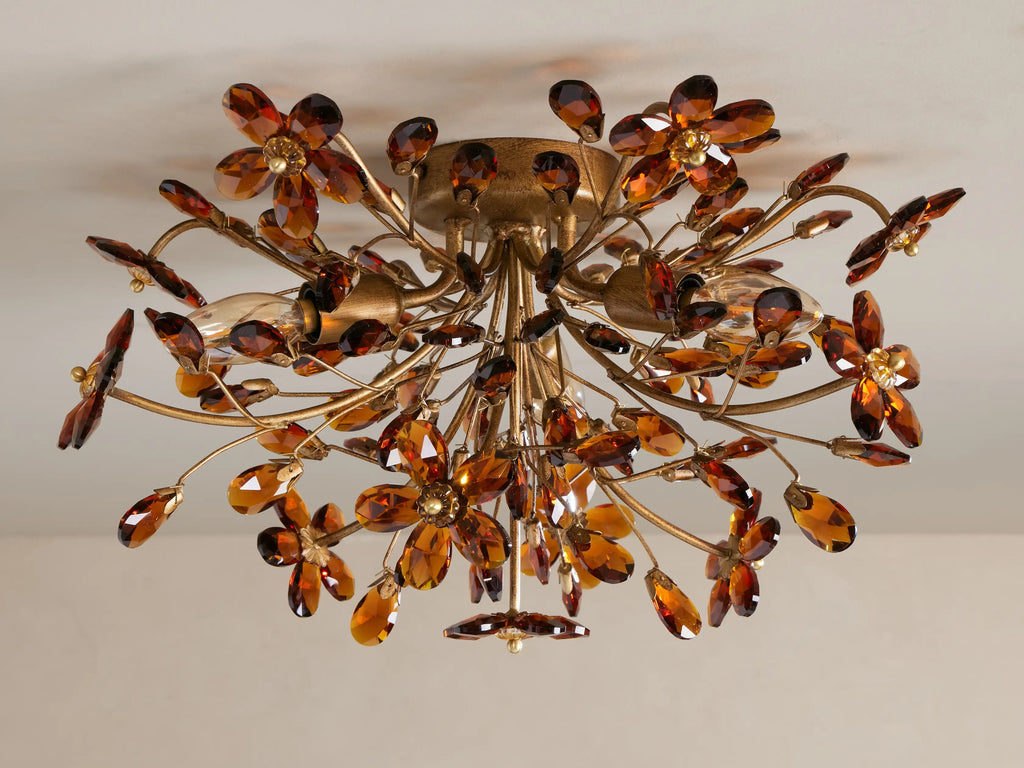 Fiora Crystal Floral Flush Mount