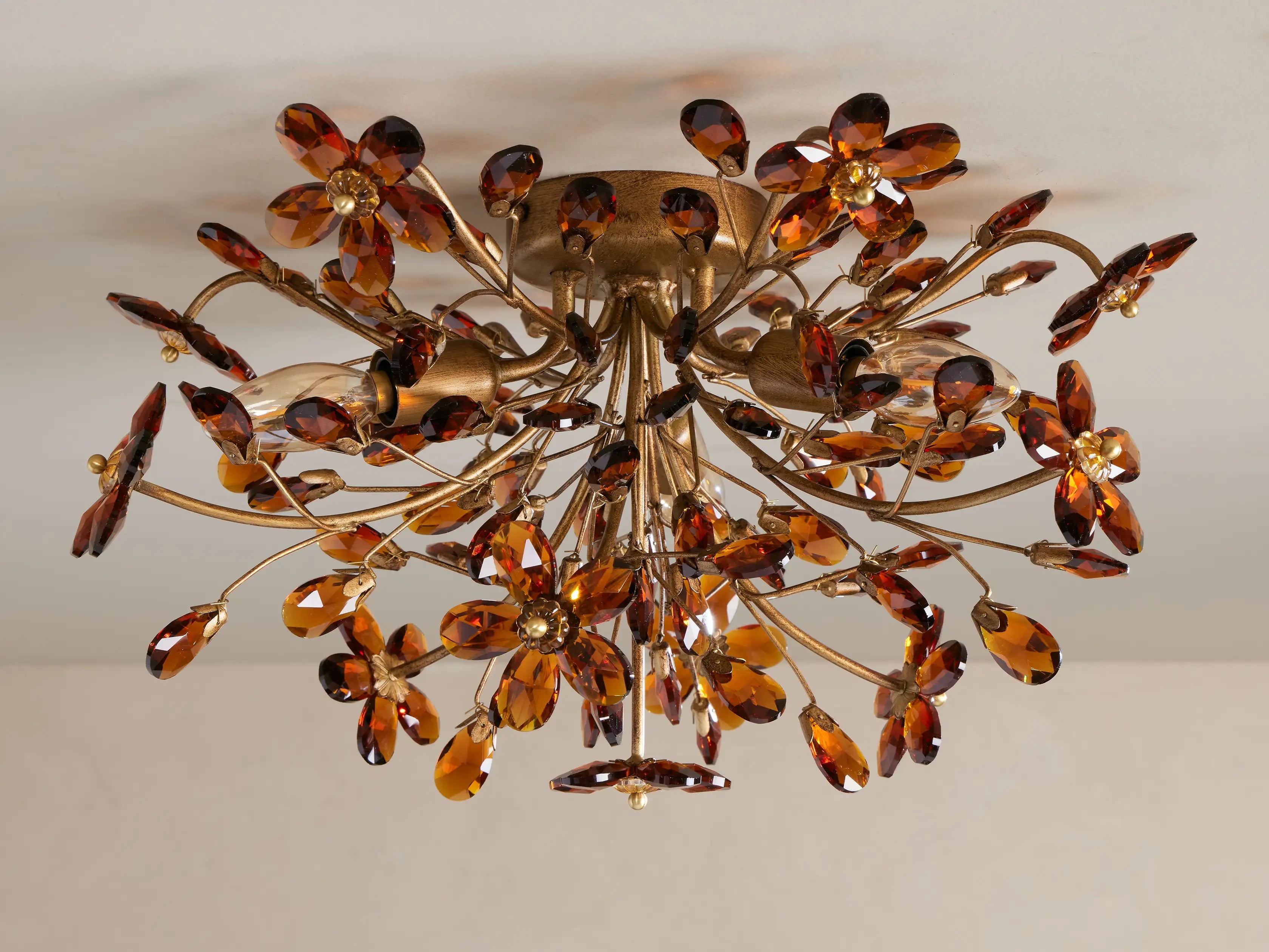 Fiora Crystal Floral Flush Mount