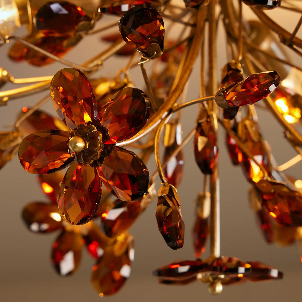 Fiora Crystal Floral Flush Mount