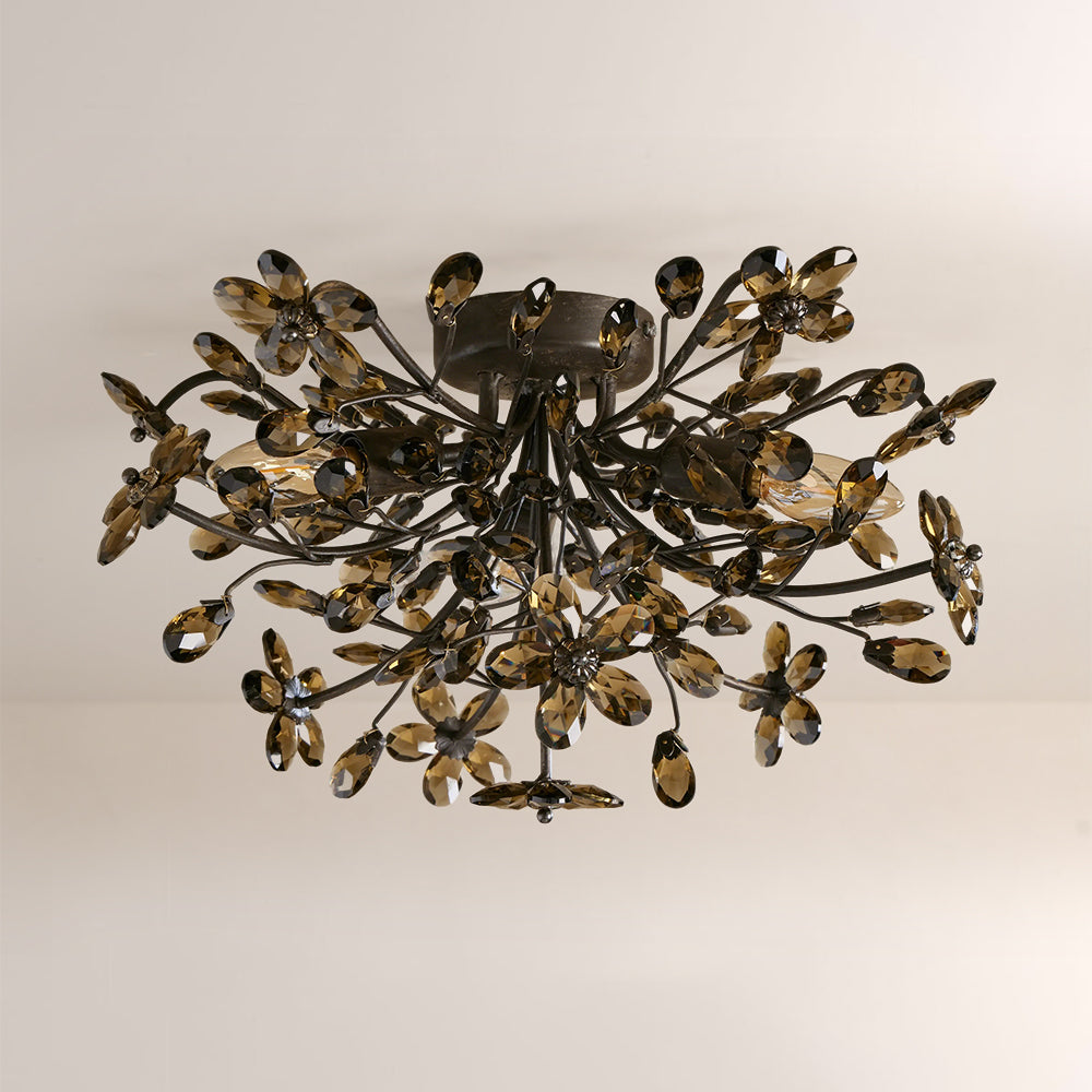Fiora Crystal Floral Flush Mount