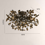 Fiora Crystal Floral Flush Mount