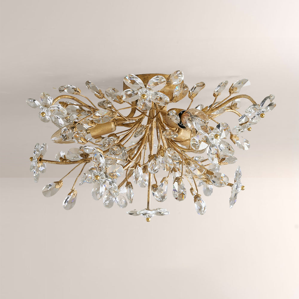 Fiora Crystal Floral Flush Mount