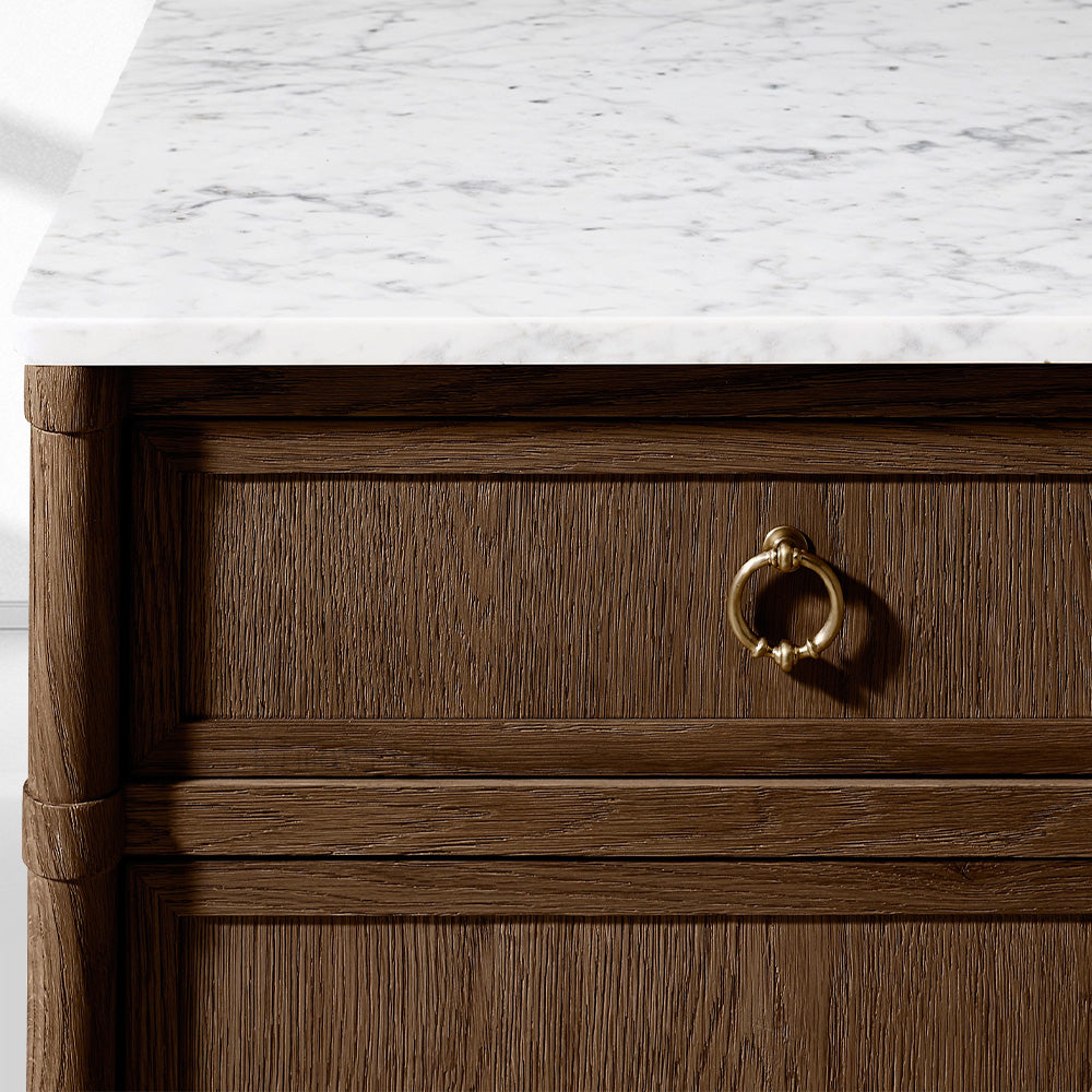 Fraboutiq Marble 4-door Sideboard with Drawers