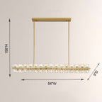 Niko Wine-Glass Rectangular Chandelier 54''