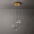 Glass Globe Mobile Cluster Chandelier 28"