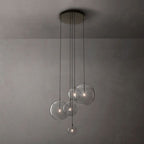 Glass Globe Mobile Cluster Chandelier 28"