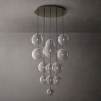Glass Globe Mobile Cluster Chandelier 44"