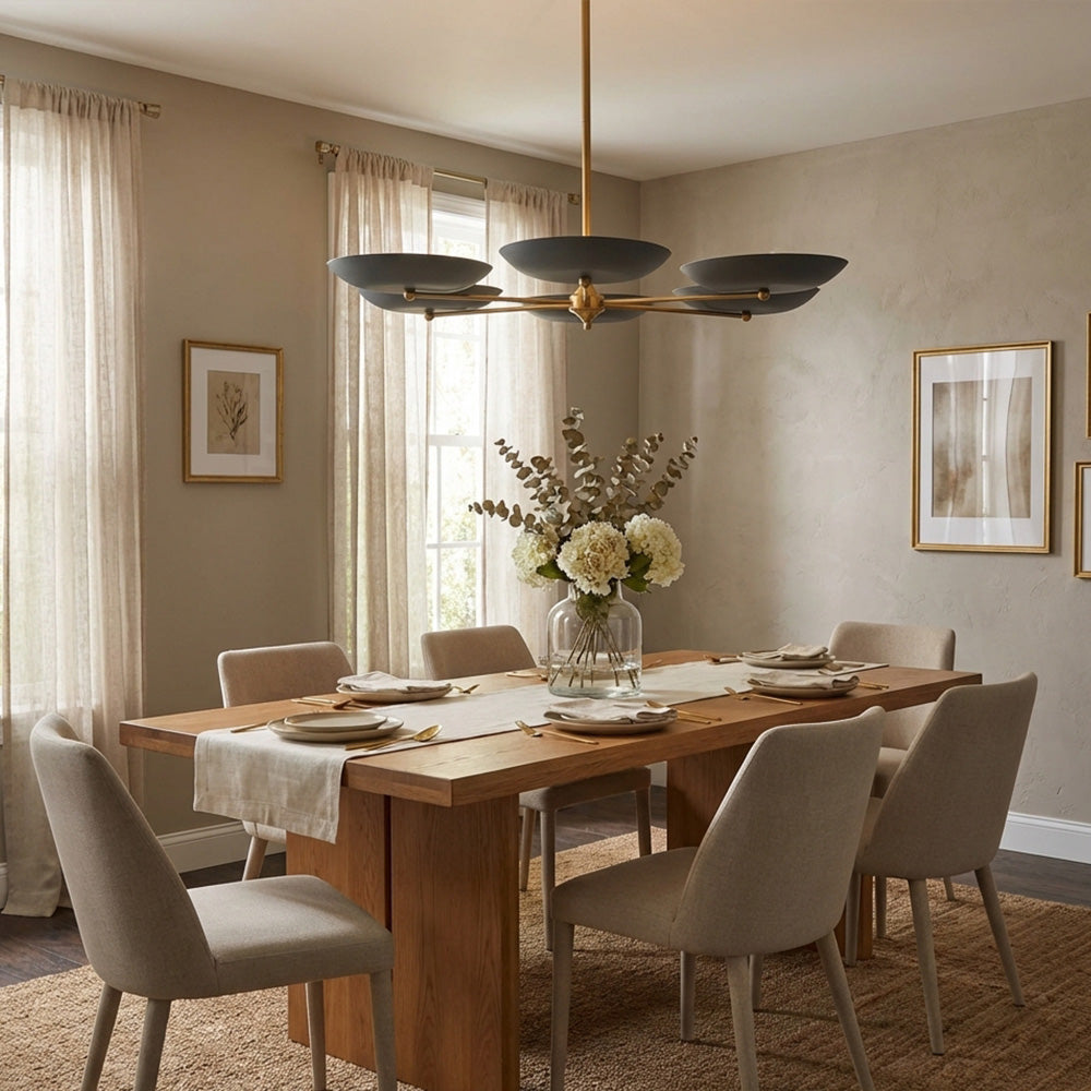 Grant Round Dish-shaped Chandelier