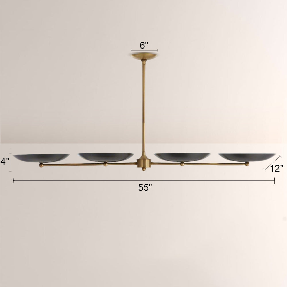 Grant Linear Dish-shaped Chandelier