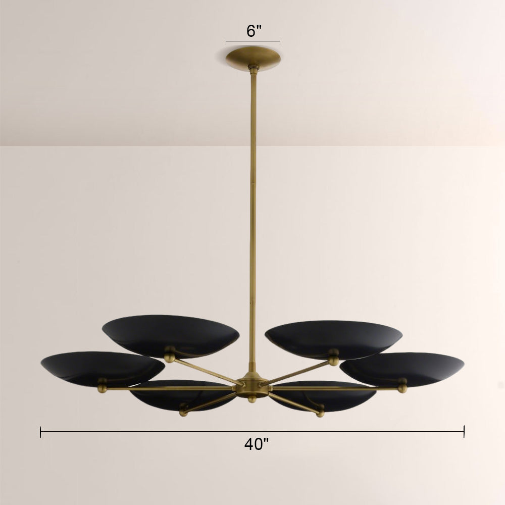 Grant Round Dish-shaped Chandelier