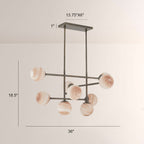 Harris Linear Glass Chandelier