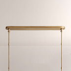 Haven Leather Brass Linear Chandelier