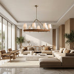 Haven Round Brass Chandelier