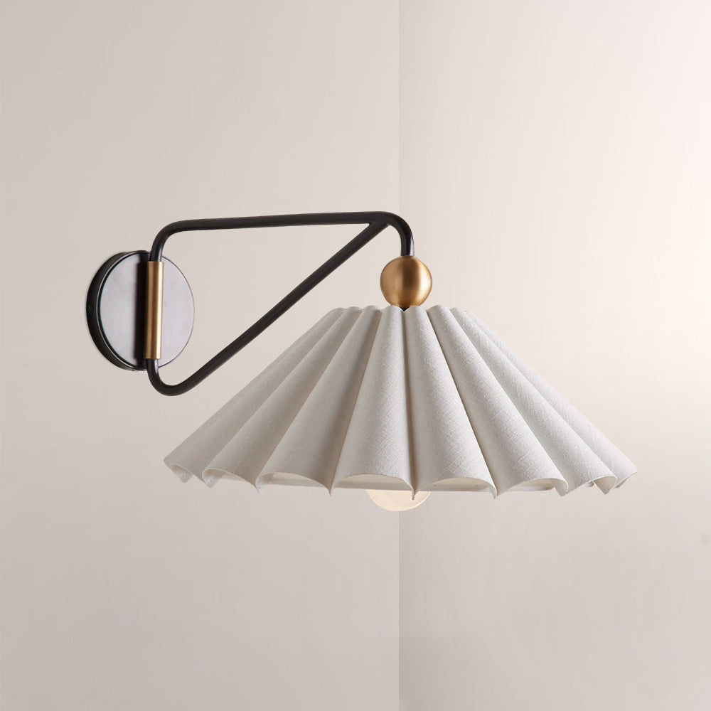 Hayes Pleated Linen Wall Sconce