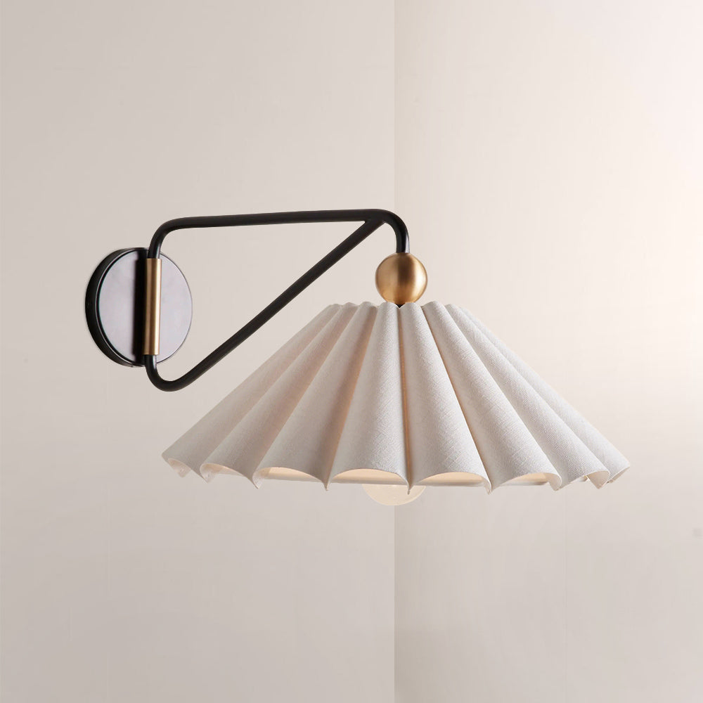 Hayes Pleated Linen Wall Sconce