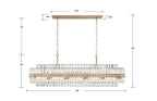 Hayes Rectangular Crystal 16 Light Chandelier