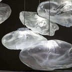 Industrial Metal Glass Bubble Irregular Oval Staircase Chandeliers