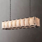 Kiko Calcite Rectangular Chandelier 54"