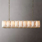 Kiko Calcite Rectangular Chandelier 62"