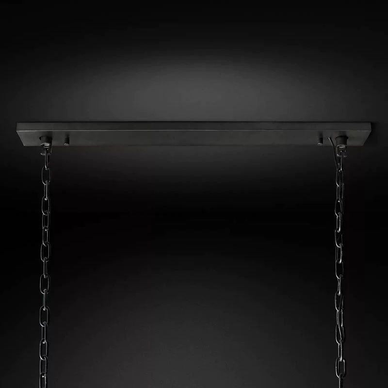 Kiko Crystal Rectangular Chandelier 74"