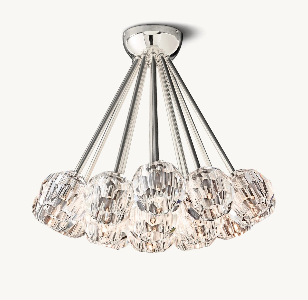 Kristina Cristal Clear Glass Flushmount 24"