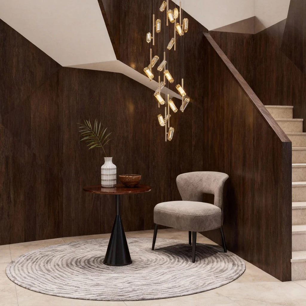 LED Staircase Chandelier Luxury Acrylic Ceiling Light