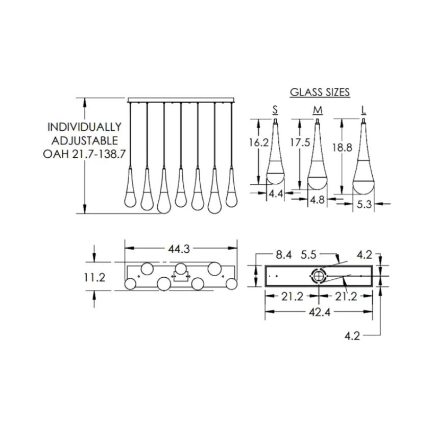 Rain Linear Chandelier