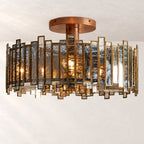 Layla Round Antique Glass Flush Mount 20"
