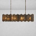 Layla Rectangular Antique Glass Chandelier 37" 49" 70"