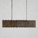 Layla Rectangular Antique Glass Chandelier 37" 49" 70"