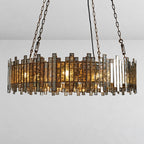 Layla Round Antique Glass Chandelier 37“ 49“ 70”