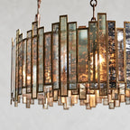 Layla Round Antique Glass Chandelier 37“ 49“ 70”