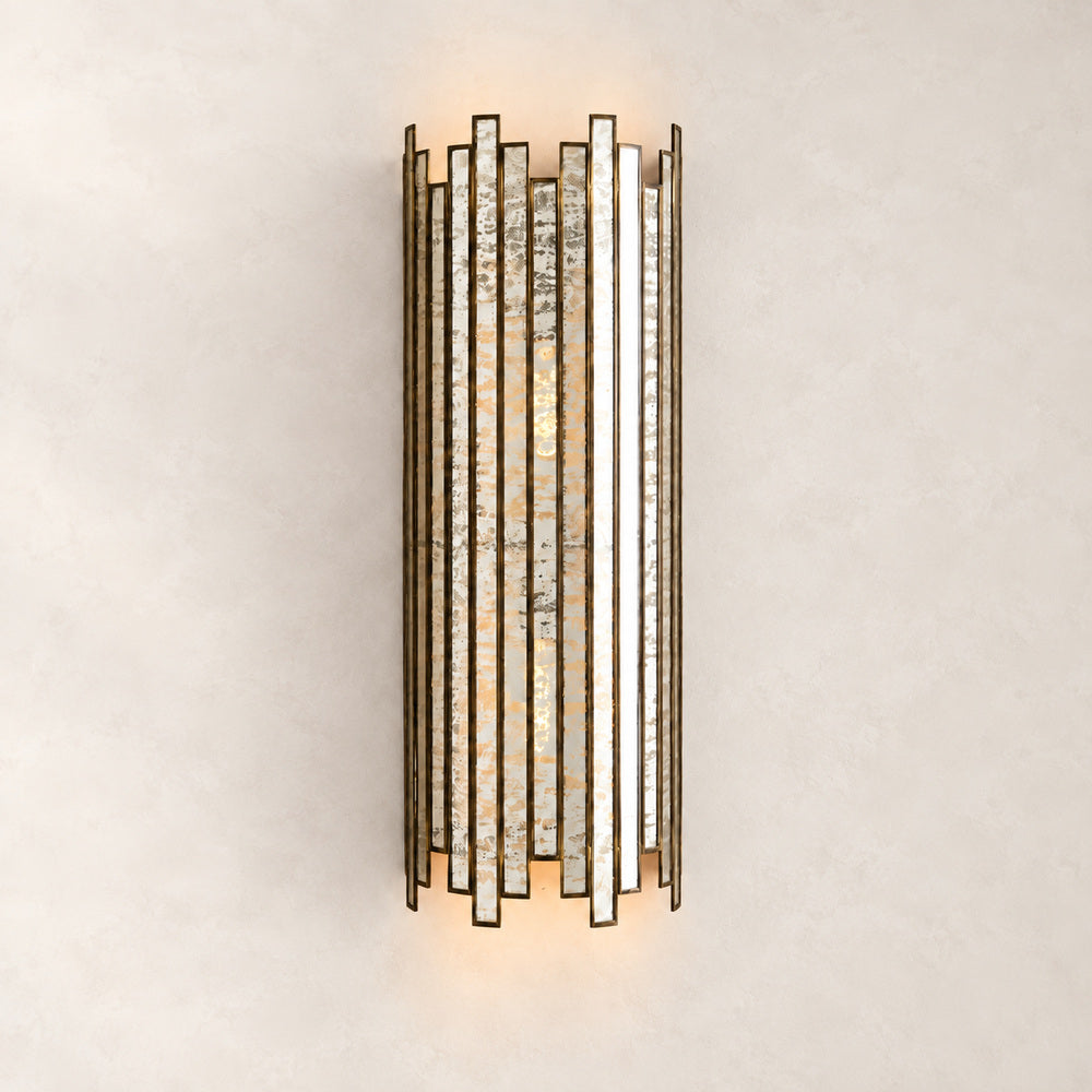 Layla Round Antique Glass Wall Sconce 21"H