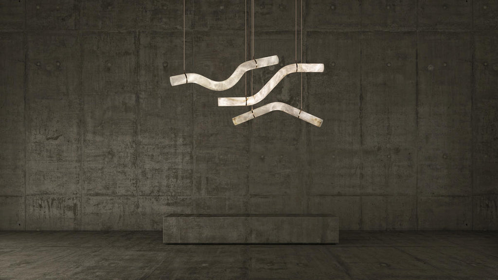 Alabaster Comet Pendant，Pendant Light In Living Room