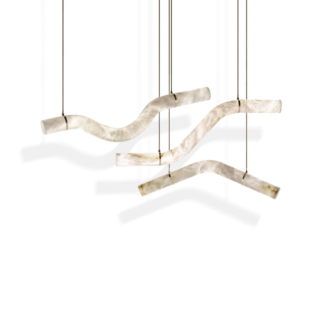 Alabaster Comet Pendant，Pendant Light In Living Room