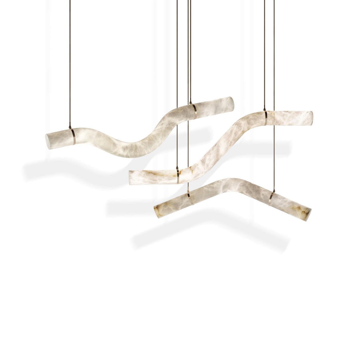 Alabaster Comet Pendant，Pendant Light In Living Room