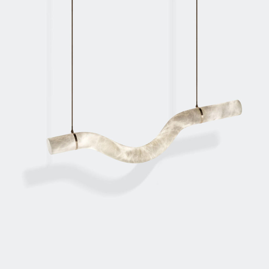 Alabaster Comet Pendant，Pendant Light In Living Room