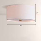 Linem Linen Flush Mount